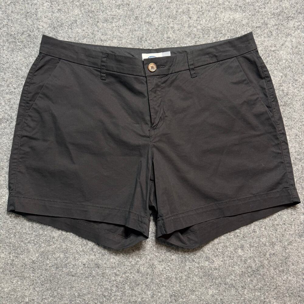 Old Navy Women’s Black Chino‎ Shorts Size 12 Stretch Cotton